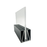 Rahmenloses Glasgeländer Aluminium-Bodenkanal Voreingebauter Montageschlitz Balkon-Treppengeländer Moderner Minimalistischer Stil