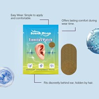 SOUTH MOON Patchs anti-acouphènes en plastique pour maux de tête, douleurs auriculaires, perte auditive, bourdonnements d'oreilles, portables, 12 pièces