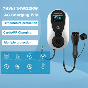 สถานีชาร์จรถยนต์ไฟฟ้าแบบติดผนัง 7kw 11kw 22kw สมาร์ท 32a Type 2 Wallbox สำหรับใช้ในบ้าน - Product Image 3