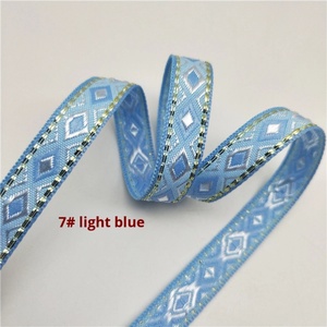 Cinta de jacquard de seda dorada con diseño de espiga en forma de diamante de 1.2 cm, inspirada en estilos étnicos, accesorios DIY para bordes de abanicos Han - Product Image 4