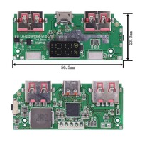 Module de charge rapide à affichage numérique pour batterie au lithium 5V 3A IP5356 TYPE-C Micro USB QC3.0 2.0 PD3.0 PD2.0/AFC/FCP