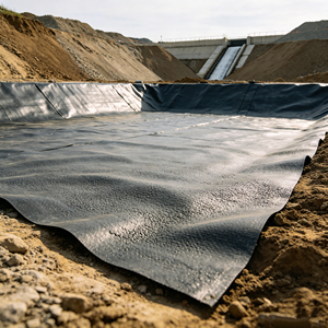 Géomembrane HDPE texturée haute performance anti-âge et haute friction pour projets anti-infiltration des pentes de canaux fluviaux - Product Image 1