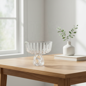 Elegante Tazón de Cristal con Forma de Nudo, Diseño Transparente Pulido para Servir Helados, Ensaladas, Postres, Fiestas en Casa, Restaurantes - Product Image 4