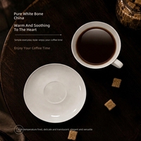 Tasse à latte en céramique à large ouverture de 350 ml avec poignée et soucoupe, version blanche unie personnalisable de qualité supérieure, grande tasse à café pour latte