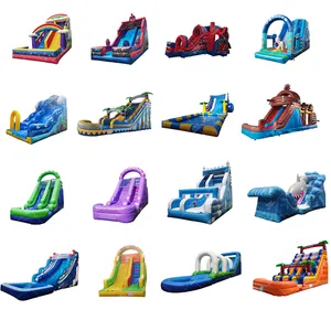 Nhà máy tùy chỉnh Kid bên trò chơi Inflatable nước Slide sân sau inflatables lâu đài bouncy nhảy Bouncer với hồ bơi