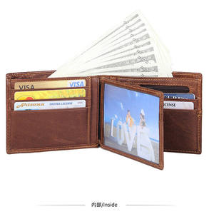 กระเป๋าสตางค์หนังวัวแท้ Andong สำหรับผู้ชาย ป้องกัน RFID  แบบหลายช่องใส่ของ ดีไซน์ย้อนยุค  กระเป๋าใส่เหรียญอเนกประสงค์ - Product Image 4