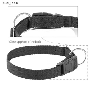 Collar Ajustable para Perro al por Mayor OEM, Clásico, Sólido, 10 Colores Disponibles, Collares de Nailon para Mascotas, Negro, con Logotipo Personalizado - Product Image 4