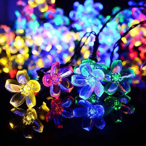 Nuevo producto Festival de Navidad decoración iluminación colorida modelos ajustables botón Control plástico flor fiesta cadena Luz - Product Image 1