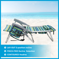 Chaise de plage pliante Offres Spéciales chaise longue de plage en aluminium en métal léger chaises de plage pliantes classiques à plat