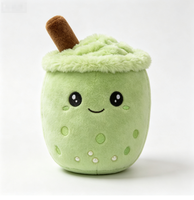 Populaire knuffeldier pluche speelgoed bubble tea beker pop met fruit schattig aangepast logo groot kussen PP katoenen vulling voor wasbare cadeaus