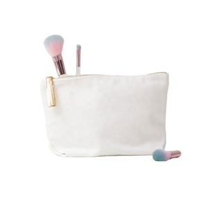 Bolsa de Maquillaje de Lona Personalizable con Impresión por Sublimación, Bolsa Cosmética de Lona Lisa con Cierre de Borla Dorada para Regalo - Product Image 4