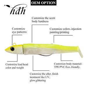 Offre Spéciale 7g/12g/25g/40g/60g/90g/120g tête de plomb doux méné appât crochet de pêche doux noir méné leurre pour la pêche au brochet bar - Product Image 4