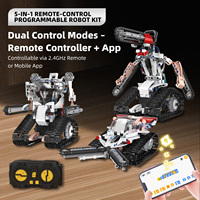 5'i 1 Arada Çok Yönlü Robot Yapım Blokları Uzaktan Kumandalı Programlanabilir Model Oyuncak ABS Plastik Yapılı 1:35 Ölçekli