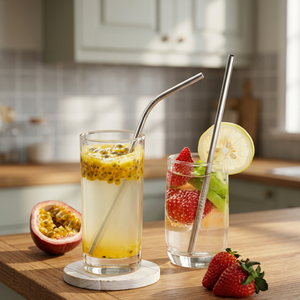Stainless steel <b>Drinking</b> <b>Straws</b> Reusable Cocktail Minimalist Style Bar Accessories - Product Image 2