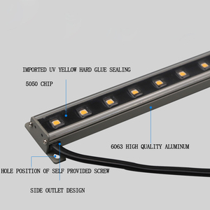 Lámpara LED de Pared de Aluminio con Chip 5050, IP65, para Exteriores, 5000K Luz Diurna, 85-265V CA, Diseño de Salida Lateral, Control DMX, CRI90, 2 Años de Garantía - Product Image 1