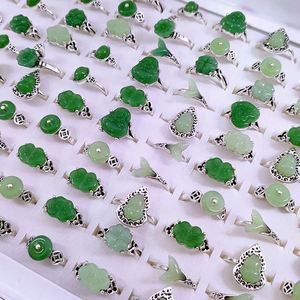 Vintage Style Chinese Imitation Gold Jade <b>Ring</b> Gold Plated <b>Ring</b> Cz Zircon Mix Bulk Gemstone Opening <b>Adjustable</b> <b>Ring</b> - Product Image 2