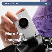 Caméra de poche DC36, corps métallique ultra-fin de 9,4 mm, vidéo 4K, photo 80M, stabilisation d'image électronique EIS, mini caméra format carte