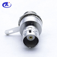 CONNECTEUR DE CLOISON FEMELLE BNC COAXIAL RF PLAQUÉ OR AVEC RONDELLE ET ÉCROU