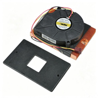 Dissipateur thermique à ailettes en cuivre OEM avec ventilateur DC pour serveur 1U