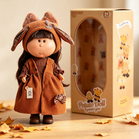 Poupée Patate Mignonne Faite à la Main de 24 cm avec Tenue Tendance, Jouet en Peluche Doux Kawaii à Collectionner, Poupée en Vinyle à Habiller avec Boîte Cadeau pour Filles