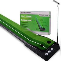 Tapis de putting intérieur/extérieur, service OEM, tapis d'entraînement de golf pour bureau et maison, tapis de putting de golf avec retour de balle