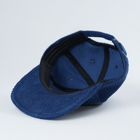 Gorra Snapback de 6 paneles sin estructura, gorra con logotipo bordado personalizado, gorra de material de pana