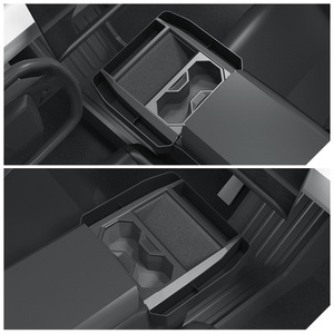 Organisateur de rangement pour console centrale avec porte-gobelet, compatible Tesla Cybertruck 2024-2026, accessoires intérieurs de type insert - Product Image 5