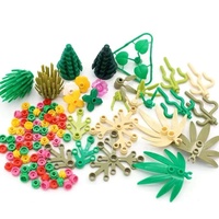 Bloques de Construcción de Plantas Variadas al por Mayor, 1 kg, Hojas, Arbustos, Flores, Juguete de Bloques de Construcción