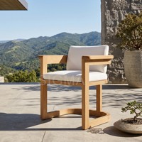 Meubles de jardin, table et chaises de jardin pour villa, ensemble de salle à manger extérieure en teck de luxe, table extérieure pour hôtel, ensemble de salle à manger extérieure pour hôtel