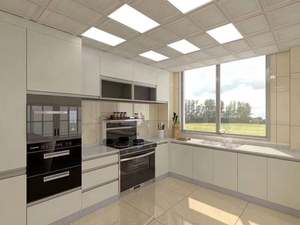 Armoires de cuisine de haute qualité, design moderne personnalisé, laque, stratifié, mélamine, pour projet d'appartement - Product Image 2