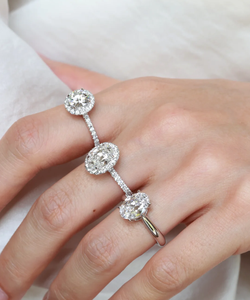 Diamant de laboratoire CVD/HPHT personnalisé 10K 14K, taille ovale/ronde/poire, certifié IGI, styles classiques pour fiançailles et mariage - Product Image 1