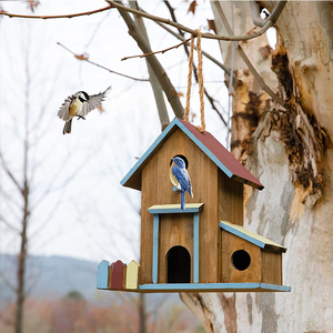 Maison d'<span class=keywords><strong>oiseau</strong></span> <span class=keywords><strong>en</strong></span> <span class=keywords><strong>bois</strong></span> naturel, cabanes d'oiseaux <span class=keywords><strong>en</strong></span> <span class=keywords><strong>bois</strong></span> naturel, maison d'élevage de perroquets suspendus, intérieur extérieur, maison d'<span class=keywords><strong>oiseau</strong></span> <span class=keywords><strong>en</strong></span> <span class=keywords><strong>bois</strong></span> pour le jardin - Product Image 3
