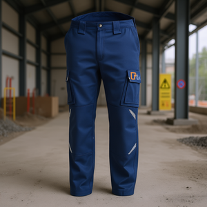 Pantalones de Trabajo Ttake, Azules, Talla L, con Bolsillos Tipo Cargo, Ropa de Seguridad - Product Image 3