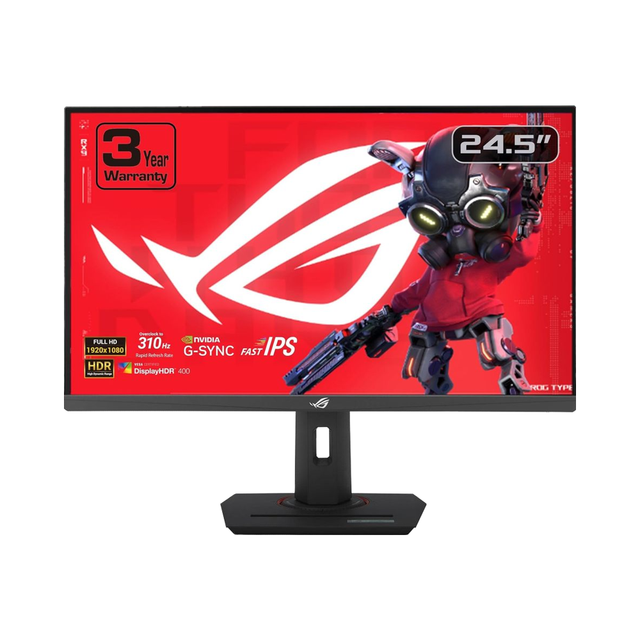 ROG Strix 24.5inch USB-C HDR400 Gaming Monitor (XG259CMS) Full HD 1080p 310Hz 1ms Fast IPS 110% SRGB Extreme Low Motion Blur