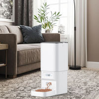 Distributeur automatique de nourriture pour animaux de compagnie moderne et robuste PF-19 avec caméra et écran LCD, anti-obésité, verrouillage, 4L/7L, alimentation programmée, double alimentation