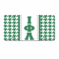 Plaque d'immatriculation de voiture personnalisée Chi Eta Phi avec lettres grecques, motif pied-de-poule classique, accessoires pour véhicule