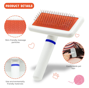 Juego de aseo para gatos con limpiador suave, peine antipulgas, cortaúñas para mascotas, recortador para animales pequeños y baño de masaje - Product Image 4