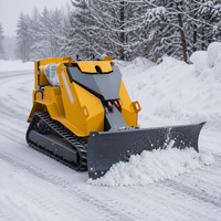 T390 Compact Track Loader Skid Steer Tipe 0.1m3 Bucket 1070kg 0-5km/jam Kemampuan Menaiki Lereng 25 Derajat Mini Crawler EPA