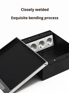 Châu Âu 12-vị trí đa chức năng bằng thép không gỉ Flip-Top tường ổ cắm năm lỗ Đá Cẩm Thạch kiểu Anh 16A cắm sàn ổ cắm - Product Image 5