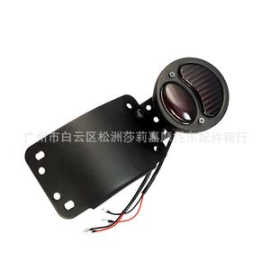 Soporte de matrícula para motocicleta Harley retro, soporte de luz trasera <span class=keywords><strong>lateral</strong></span>, lámpara de freno, soporte de matrícula general - Product Image 4