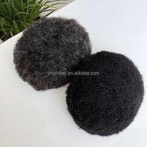 Peruca Afro de Cabelo Humano Indiano de Alta Qualidade 2mm com Base de PU para Substituição Capilar Masculina - Prótese Capilar Afro para Homens Negros - Product Image 2