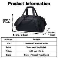Sac de sport de luxe personnalisé avec logo, grande capacité, imperméable, en polyester Oxford, portable, pour voyage, sport et fitness