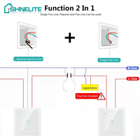 Interrupteur intelligent Wi-Fi 1 canal pour maison connectée, sans fil neutre, contrôlé par application, norme UE/Royaume-Uni, prix usine 2025