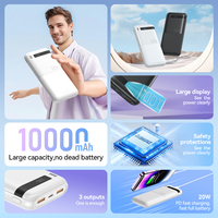Banque d'alimentation portable Remax avec logo personnalisé RPP-71 20W+22.5W, 10000 mAh, charge rapide, pour l'extérieur
