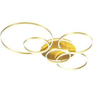 Offre Spéciale or LED cercle lustre lampe abat-jour blanc Dimmable pour hôtel salon postmoderne décoratif lustre plafonniers - Product Image 6