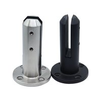 Spigot rond en verre pour balustrade de clôture de piscine Duplex 2205, à fixation sur terrasse