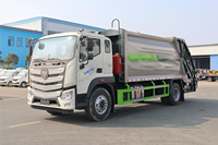 Camion compacteur de déchets Foton 4x2 de haute qualité, 14-18 m³, camion à chargement arrière pour la collecte des déchets sur les chantiers de construction