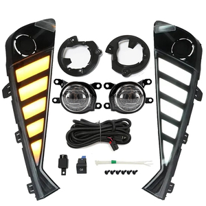 Kit de feux antibrouillard de jour à LED pour <span class=keywords><strong>Toyota</strong></span> C-HR <span class=keywords><strong>CHR</strong></span> 2019 2020 2021 <span class=keywords><strong>2022</strong></span> DRL clignotant antibrouillard avec ampoule lunette lumière du jour - Product Image 1