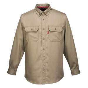 เสื้อ88/12สีกากีกันไฟแบบ5036108293308ของชุดทำงานเนื้อผ้ากันไฟชนิด portwest-FR89KHRXXXL - Product Image 1