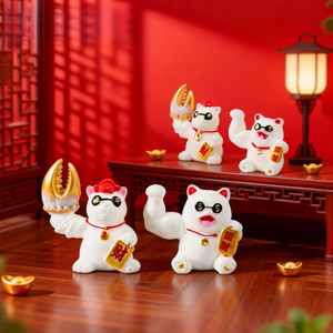 Weij กล่องปริศนาสำหรับตกแต่งภูมิทัศน์เซเลบริเน็ต Qilin แขนตุ๊กตามาเนกิโกะ - Product Image 2